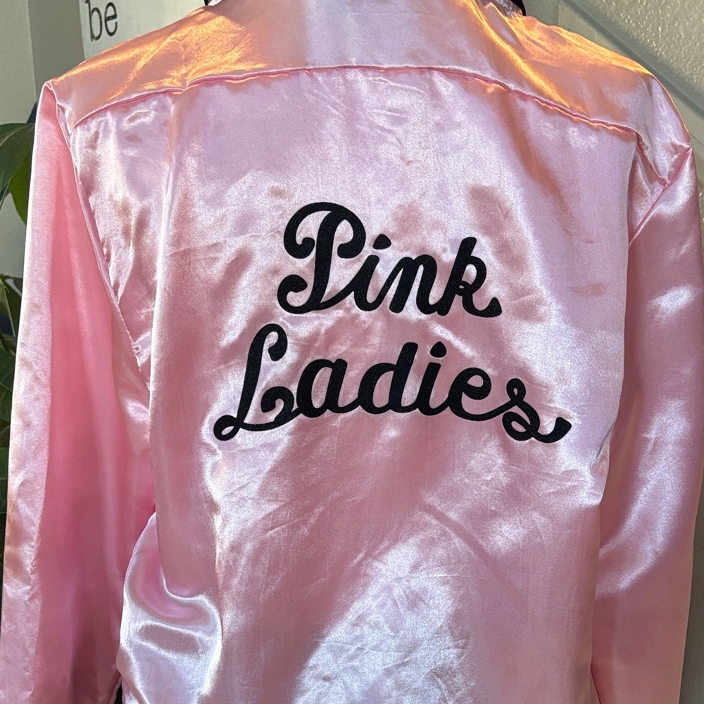 Grease Pink Ladies Satin Like Varsity Jacket 🤩 - Picture 6 of 8
